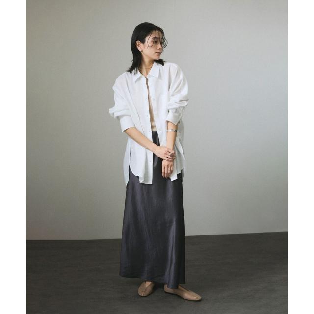 サロン アダム エ ロペ（SALON adam et rope’ ）/リネンオーバーシャツ［GENTLE LINEN］_4