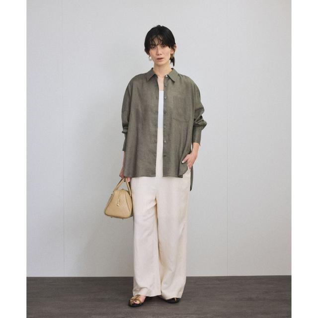サロン アダム エ ロペ（SALON adam et rope’ ）/リネンオーバーシャツ［GENTLE LINEN］_10