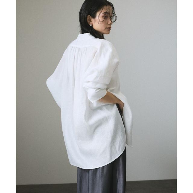サロン アダム エ ロペ（SALON adam et rope’ ）/リネンオーバーシャツ［GENTLE LINEN］_14