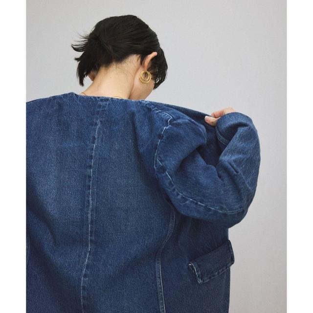 サロン アダム エ ロペ（SALON adam et rope’ ）/【J’aDoRe・店舗限定】【TANAKA（タナカ）】NO COLLOR JEAN JACKET/デ サロン アダム エ ロペ（SALON adam et rope' ）/【J'aDoRe・店舗限定