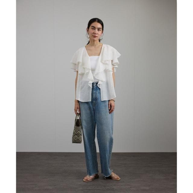 サロン アダム エ ロペ（SALON adam et rope’ ）/シルクブレンドラッフルカラーブラウス_6