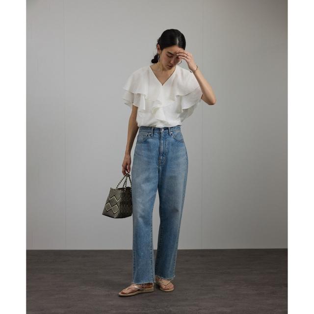 サロン アダム エ ロペ（SALON adam et rope’ ）/シルクブレンドラッフルカラーブラウス_7
