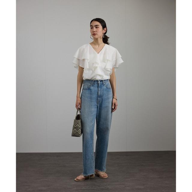 サロン アダム エ ロペ（SALON adam et rope’ ）/シルクブレンドラッフルカラーブラウス_12
