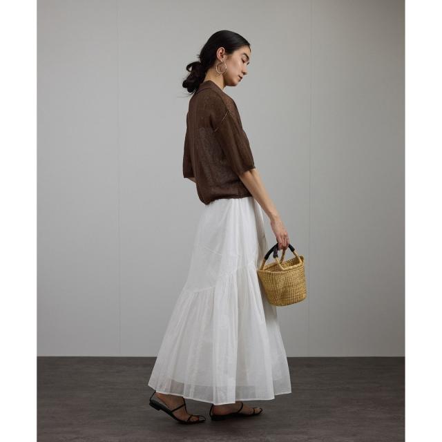 サロン アダム エ ロペ（SALON adam et rope’ ）/シアークレープクロップドポロシャツ_5
