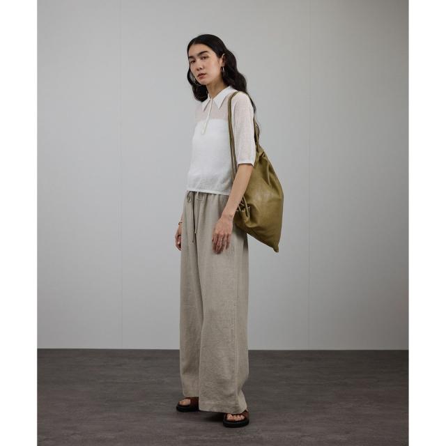 サロン アダム エ ロペ（SALON adam et rope’ ）/シアークレープクロップドポロシャツ_6