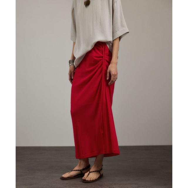 サロン アダム エ ロペ（SALON adam et rope’ ）/nu=layerアシンメトリーシャーリングスカート