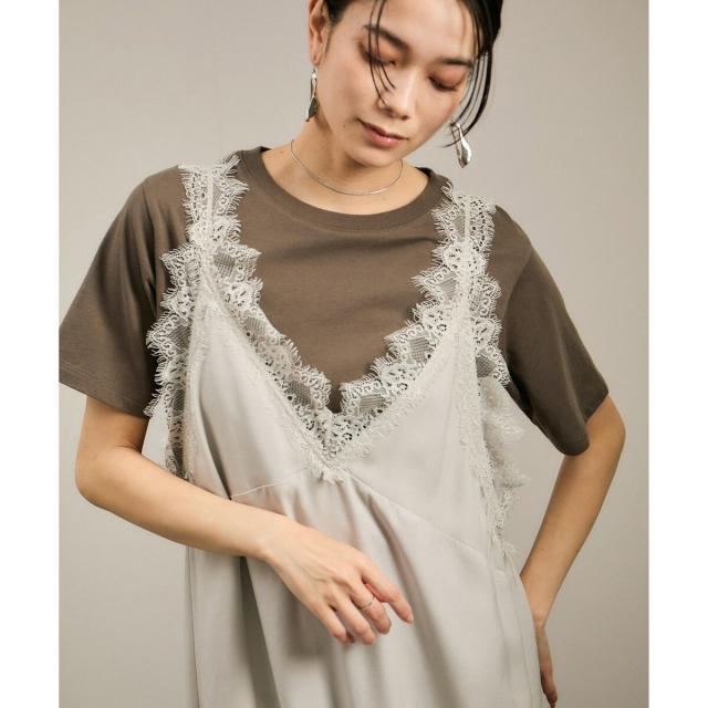 SALON アダムエロペ　ワンピース SALON adam et rope' ワンピース 「WEB限定」スキッパーニット