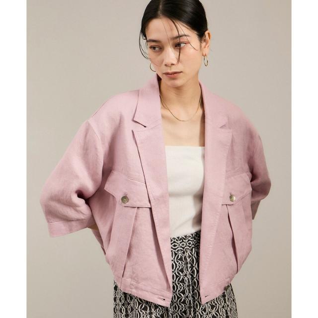 サロン アダム エ ロペ（SALON adam et rope’ ）/リネンツイルブルゾン