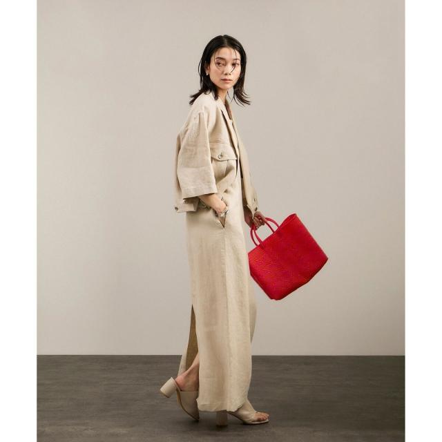 今季　SALON adam et ropé アダムエロペ　リネンツイルブルゾン SALON adam et ropé(サロン アダム エ ロペ) / リネンツイル
