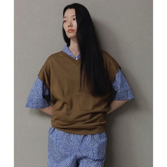 サロン アダム エ ロペ（SALON adam et rope' ）/リネンニットベスト