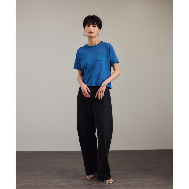 サロン アダム エ ロペ（SALON adam et rope’ ）/クロップドハーフスリーブリネンニット［ドライタッチ・洗える］_14