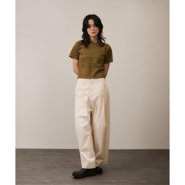 サロン アダム エ ロペ（SALON adam et rope’ ）/クロップドハーフスリーブリネンニット［ドライタッチ・洗える］_18