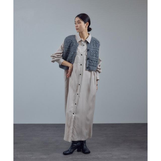 サロン アダム エ ロペ（SALON adam et rope’ ）/【WEB限定】レザースクエアトゥヒールショートブーツ_6