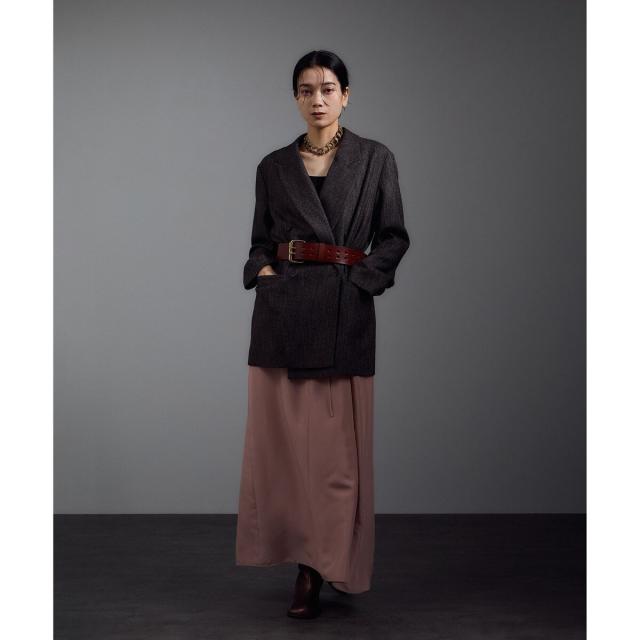 サロン アダム エ ロペ（SALON adam et rope’ ）/【WEB限定】レザースクエアトゥヒールショートブーツ_10