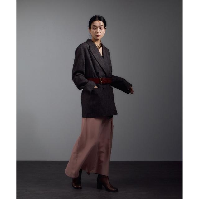 サロン アダム エ ロペ（SALON adam et rope’ ）/【WEB限定】レザースクエアトゥヒールショートブーツ_11