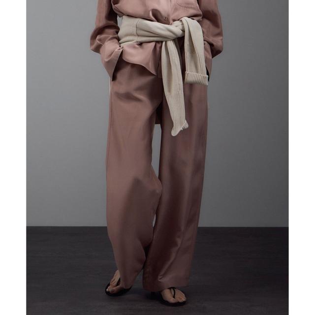 サロン アダム エ ロペ（SALON adam et rope’ ）/[25AW]GENTLE SILK パンツ / セットアップ対応・洗える