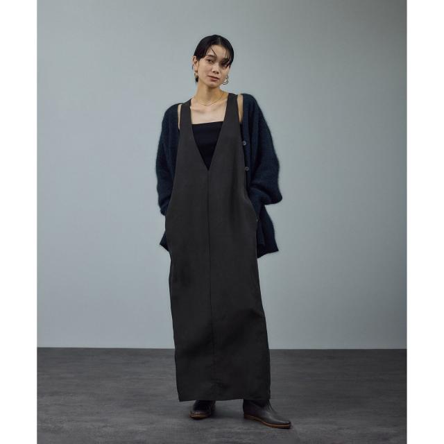 サロン アダム エ ロペ（SALON adam et rope’ ）/[25AW]GENTLE SILK ジャンパースカート【セットアップ対応・洗える】_3