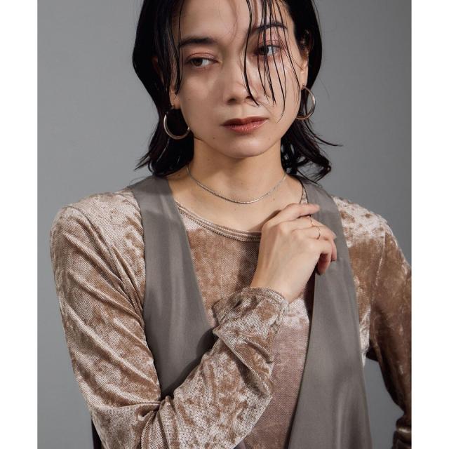 サロン アダム エ ロペ（SALON adam et rope’ ）/[25AW]GENTLE SILK ジャンパースカート【セットアップ対応・洗える】_10