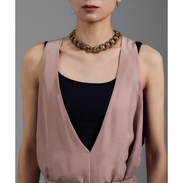 サロン アダム エ ロペ（SALON adam et rope’ ）/[25AW]GENTLE SILK ジャンパースカート【セットアップ対応・洗える】_17