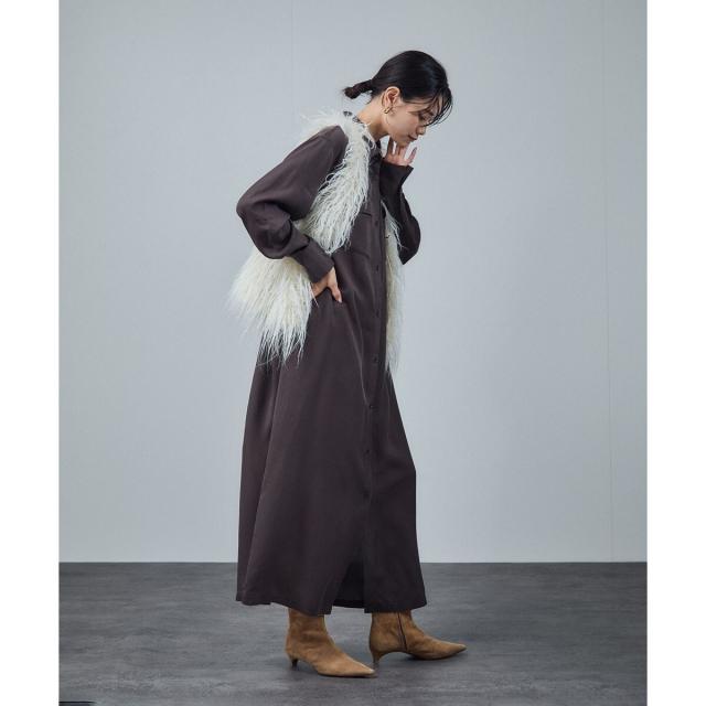 赤ちょうちん アダム エ ロペ（SALON adam et rope’ ）/【W S（ドゥーブル）】ポインテッドトゥ レザーヒールショートブーツ