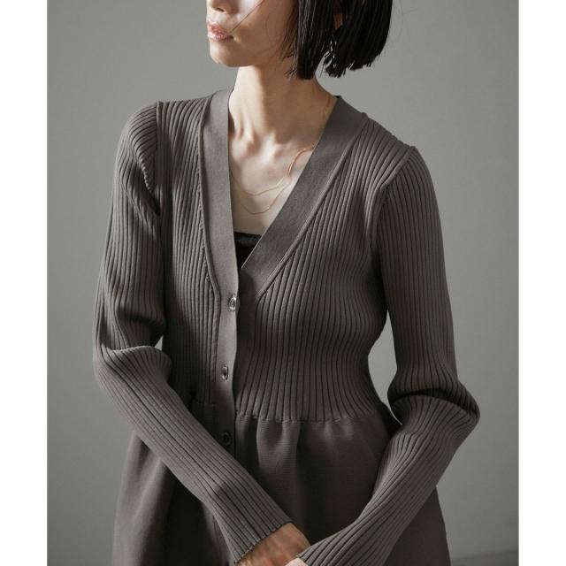 サロン アダム エ ロペ（SALON adam et rope’ ）/【WEB限定】Vネックペプラムカーディガン 2