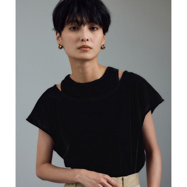 サロン アダム エ ロペ（SALON adam et rope’ ）/【WEB限定】マルチウェイベロアタッチレイヤードプルオーバー_1