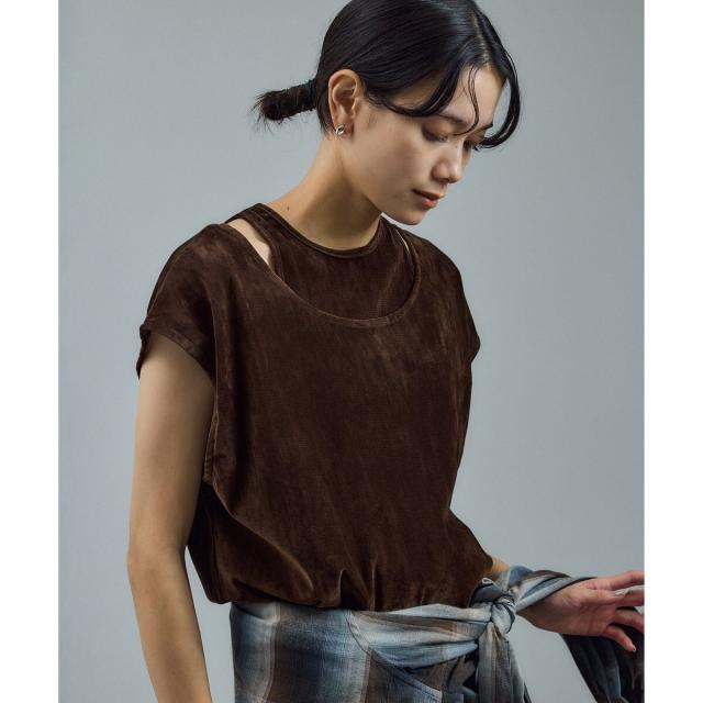 サロン アダム エ ロペ（SALON adam et rope’ ）/【WEB限定】マルチウェイベロアタッチレイヤードプルオーバー_3