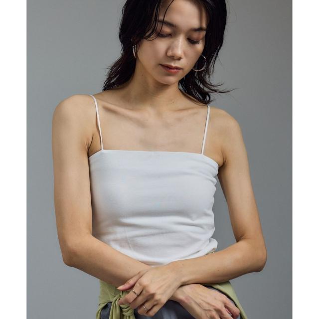 サロン アダム エ ロペ（SALON adam et rope’ ）/ベア天カップ付きベアトップキャミソール［UVケア・接触冷感］