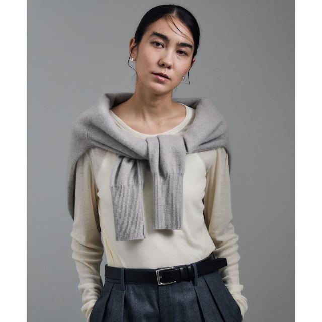 サロン アダム エ ロペ（SALON adam et rope’ ）/【WEB限定】シアーウールロングスリーブブルオーバー