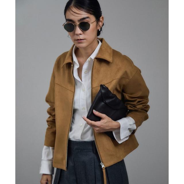 サロン アダム エ ロペ（SALON adam et rope’ ）/【WEB限定】スウェードライクダブルジップブルゾン