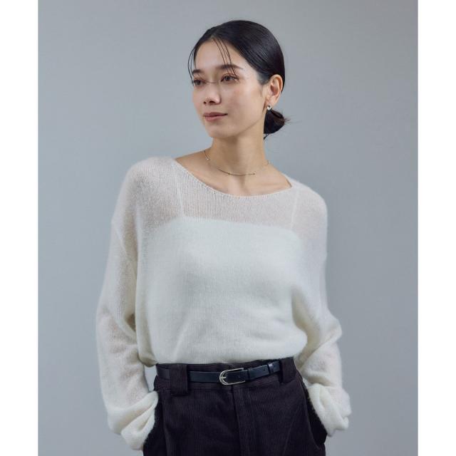 サロン アダム エ ロペ（SALON adam et rope’ ）/シアーアルパカウールニットプルオーバー