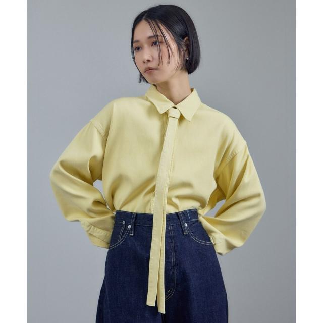 サロン アダム エ ロペ（SALON adam et rope’ ）/【BOWTE（バウト）】FINE COUNT COTTON PIECE DYE ボウタイシャツ