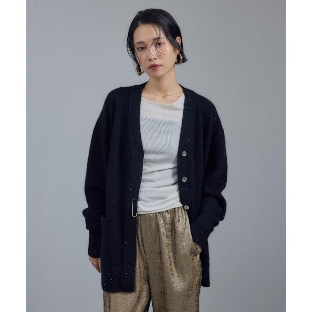 サロン アダム エ ロペ（SALON adam et rope’ ）/Starry sky Knit スパンコールVネックカーディガン_1