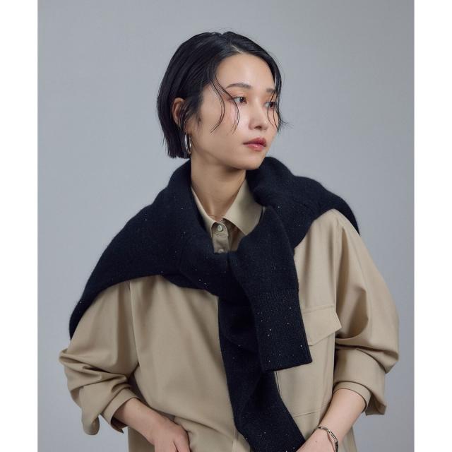 サロン アダム エ ロペ（SALON adam et rope’ ）/Starry sky Knit スパンコールVネックカーディガン_11