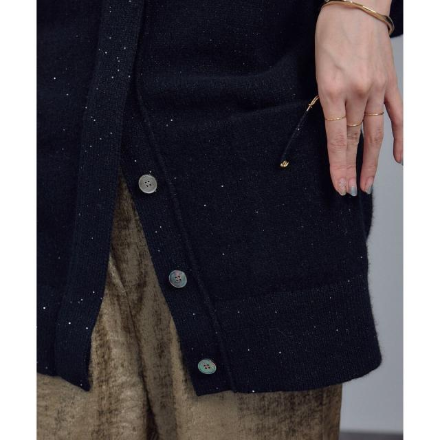 サロン アダム エ ロペ（SALON adam et rope’ ）/Starry sky Knit スパンコールVネックカーディガン_12