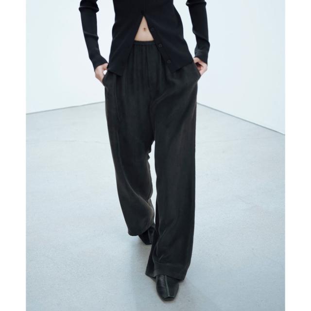 サロン アダム エ ロペ（SALON adam et rope’ ）/[26SS]GENTLE SILK パンツ / セットアップ対応・洗える