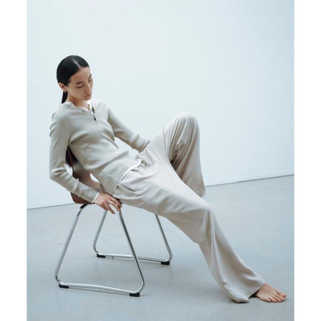 サロン アダム エ ロペ（SALON adam et rope’ ）/[26SS]GENTLE SILK パンツ / セットアップ対応・洗える_1