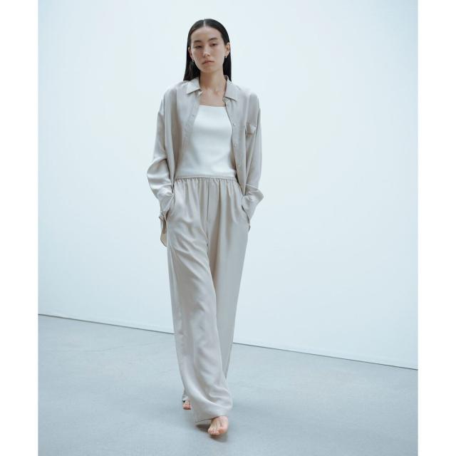 サロン アダム エ ロペ（SALON adam et rope’ ）/[26SS]GENTLE SILK パンツ / セットアップ対応・洗える_2