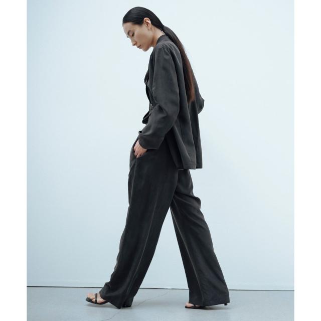 サロン アダム エ ロペ（SALON adam et rope’ ）/[26SS]GENTLE SILK パンツ / セットアップ対応・洗える_3