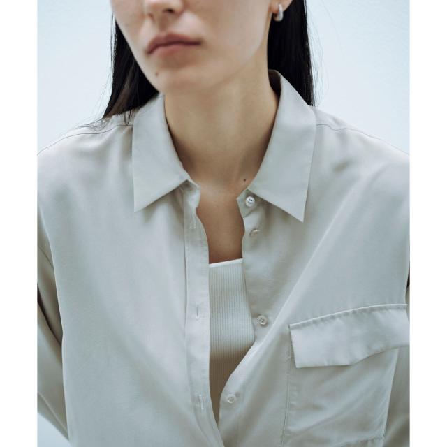 サロン アダム エ ロペ（SALON adam et rope’ ）/[26SS]GENTLE SILK シャツ / セットアップ対応・洗える_1