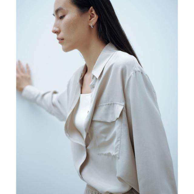 サロン アダム エ ロペ（SALON adam et rope’ ）/[26SS]GENTLE SILK シャツ / セットアップ対応・洗える_3