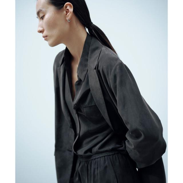 サロン アダム エ ロペ（SALON adam et rope’ ）/[26SS]GENTLE SILK シャツ / セットアップ対応・洗える_4
