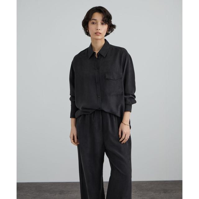 サロン アダム エ ロペ（SALON adam et rope’ ）/[26SS]GENTLE SILK シャツ / セットアップ対応・洗える_7