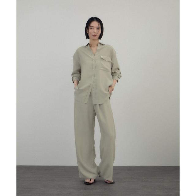サロン アダム エ ロペ（SALON adam et rope’ ）/[26SS]GENTLE SILK シャツ / セットアップ対応・洗える_9