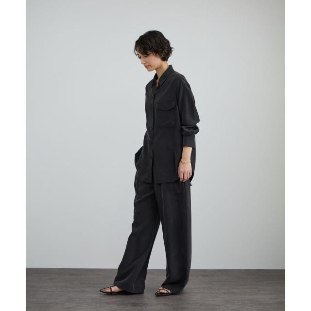 サロン アダム エ ロペ（SALON adam et rope’ ）/[26SS]GENTLE SILK シャツ / セットアップ対応・洗える_11