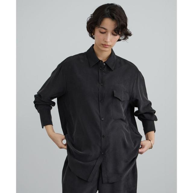 サロン アダム エ ロペ（SALON adam et rope’ ）/[26SS]GENTLE SILK シャツ / セットアップ対応・洗える_12