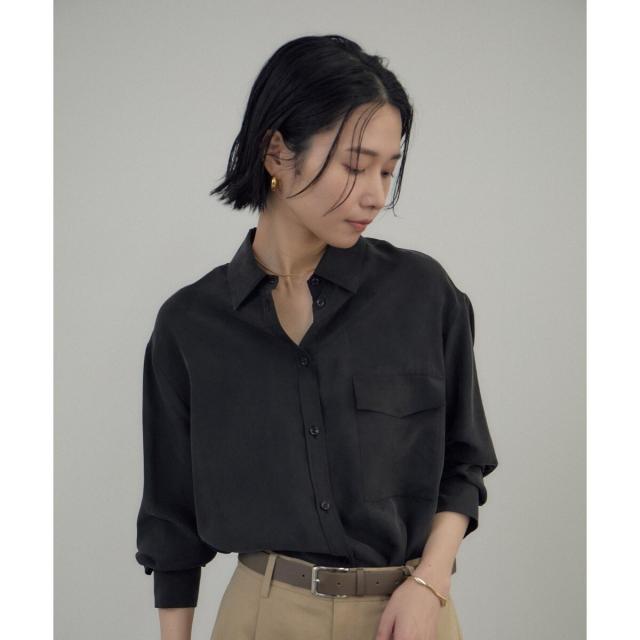 サロン アダム エ ロペ（SALON adam et rope’ ）/[26SS]GENTLE SILK シャツ / セットアップ対応・洗える_15