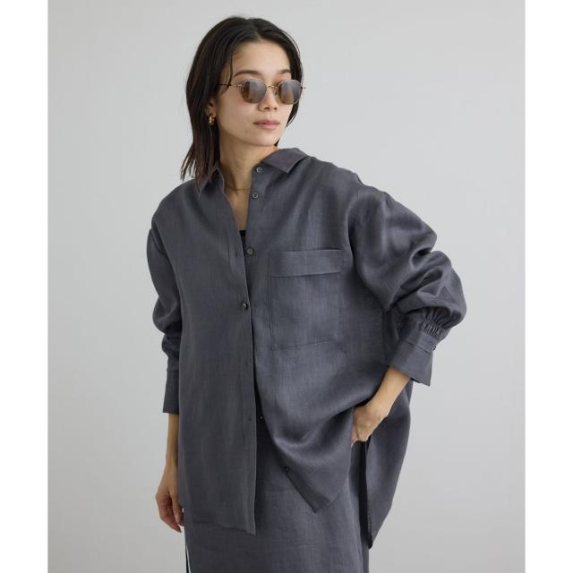 サロン アダム エ ロペ（SALON adam et rope’ ）/リネンオーバーシャツ / GENTLE LINEN_3