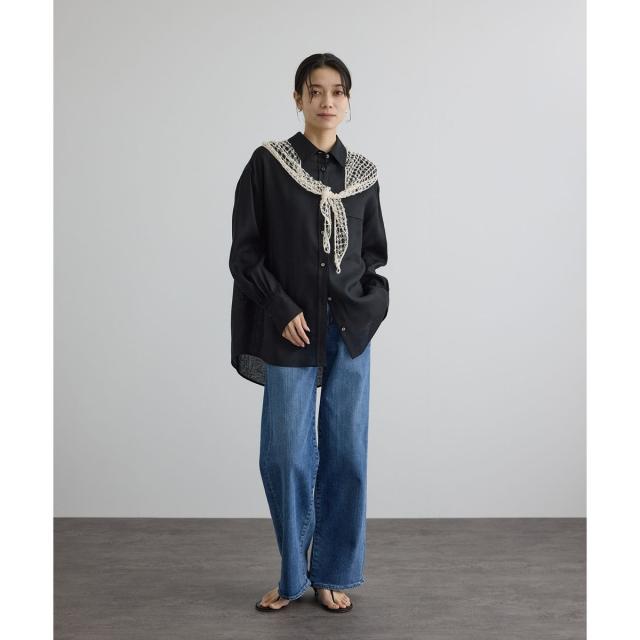 サロン アダム エ ロペ（SALON adam et rope’ ）/リネンオーバーシャツ / GENTLE LINEN_12