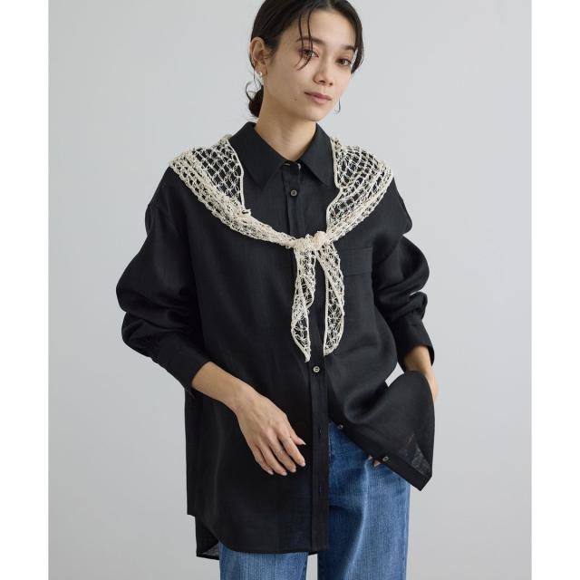 サロン アダム エ ロペ（SALON adam et rope’ ）/リネンオーバーシャツ / GENTLE LINEN_18